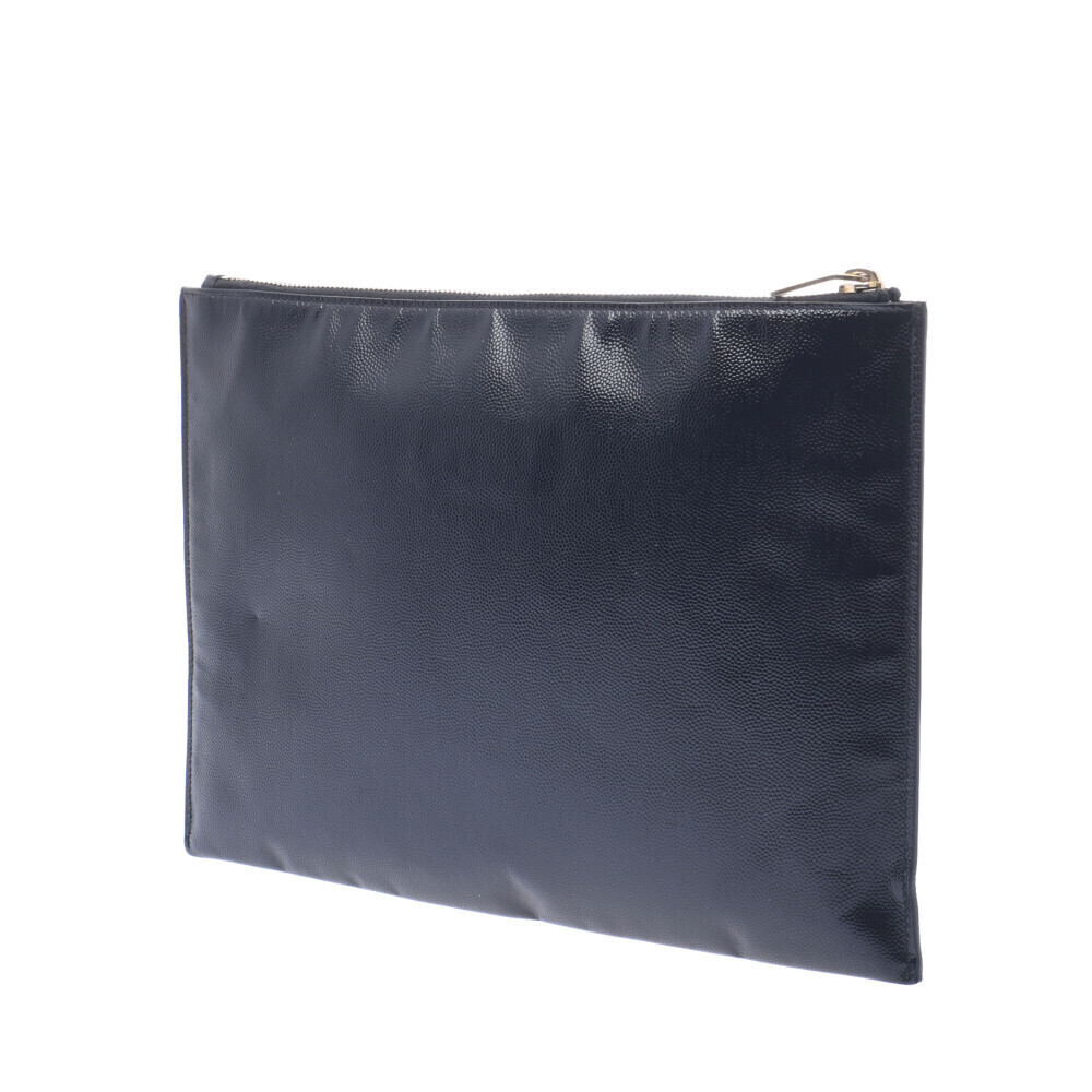 Saint Laurent Enamel Bag Black Clutch Black